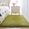Large Green Microfiber Shag Rug 2x6 Feet
