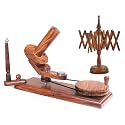 Large Handcrafted Wooden Yarn Winder &amp; Swift – Rosewood Brown Ball Winder for Crocheting, Knitting, Weaving – Heavy-Duty Yarn Winder for 8-12 oz Skeins