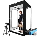 Large LightBox with Tripod Stand, 47"x38"x79" Light Box with 8 Stepless Dimming Light Boards 768 LED Beads,Shooting Tent kit with 3 Backdrops.Professional Photobooth Softbox for Studio Photography