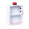 Large Naloxone Overdose Emergency Kit Cabinet – Holds 6-8 Naloxone Boxes or a First Aid/Bleeding Control Kit – Wall-Mounted Cabinet - Alarm & Locking System (Naloxone Not Included) (White)