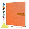 Large Photo Album Self Adhesive Magnetic Scrapbook,Scrapbook Album for 4x6 5x7 8x10 Picture,60 Pages Linen Cover Memory Book for Wedding Family Baby, with Metallic Pen and Scraping Plate(Grey)