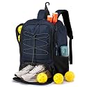 Large Pickleball Bag with Shoe Compartment 27L Pickleball Backpack