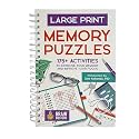 Large Print Memory Puzzles: 175+ Puzzles and Activities for Adults to Exercise Memory and Improve Focus - Includes Spiral Bound / Lay Flat Design and ... Font for Easy Reading (Brain Busters)