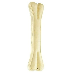 large rawhide pressed dog chew bone  10 inches calcium-rich treat for adult dogs  single durable bone for improved dental health and strong bone development