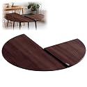 Large Round Foldable Table Top Folding Dining Table,Round Table Extender Solid Wood Board, Temporary Extender Folding Tabletop Large Foldable Table Top Only for Home Backyard(Walnut Wood,55")