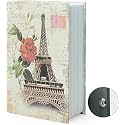 (Large) Security Book Shape Safe Box, Secret Book Safe Security Locker with Key, Cash Jewelry Storage Box Case (265 x 200 x 65 mm) - Paris