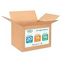 Large Shipping &amp; Moving Boxes 20 x 16 x 14 inches (5-Pack) - Extra Strength 200 lb vs Regular - Corrugated Strong Shipping Boxes for Delivering - Box for Moving - Corrugated Box by IDL Packaging