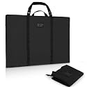 Large Size Art Portfolio Bag with Nylon Shoulder, 24 x 36 inches Light Weight Poster Storage Bag Board Holder with Handle and Zipper for Poster, Sketching and Drawing (black)