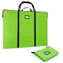 Large Size Art Portfolio Bag with Nylon Shoulder, 24 x 36 inches Light Weight Poster Storage Bag Board Holder with Handle and Zipper for Poster, Sketching and Drawing (Green)