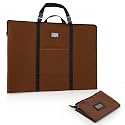 Large Size Art Portfolio Bag with Nylon Shoulder, 24 x 36 inches Light Weight Poster Storage Bag Board Holder with Handle and Zipper for Poster, Sketching and Drawing (Coffee)