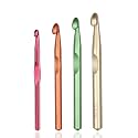 Large Sizes Crochet Hooks 4 pcs Long Crochet Needles Set QLRFFLJOY 8mm 10mm 12mm 15mm Aluminum Alloy Crochet Hook DIY Yarn Weaving Tools for Knitting Blanket, Shawl and Carpet