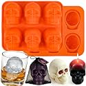 Large Skull Chocolate Mold, 2 Pack Skull Baking Molds 12-Cavity