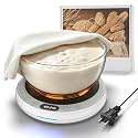 Large Sourdough Starter Warmer Mat - 24H Timer - 1°F Control (65-110°F) - Warming Heating Pad for Sour Dough Starter (White)