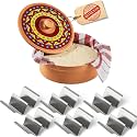 Large Tortilla Warmer w Taco Holder Set of 6 Stainless Steel, Taco Bar Serving Set for A Party - Taco Party Supplies Taco Kit, Taco Night Accessories Essential Bundle - Complete Taco Tuesday Solution