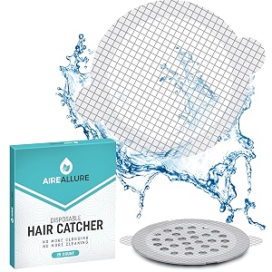 large upgraded drain cover hair catcher disposable waterproof drain guard mesh stickers drainage jali shower drain cover for bathroom floor sink bathtub 13cm x 13cm 25