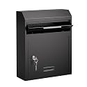 Large Wall Mount Mail Drop Box, Heavy Duty Steel Mailbox with Key Lock