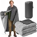 Large Waterproof Woobie Blanket with Sherpa Lining