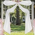 Large White Bow Decor, 122 x 70 Inch Giant Big White Bow Backdrop for Wedding Bridal Shower Birthday Party Room Wall Decor for Girls Women, Satin Tie Hanging Decorations (Tie Shape, Iron Before Use)