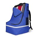 LARIPOP Car Seat Travel Bag for Airplane, Universal Gate Check Car Seat Bag, Padded Backpack with Waist Belt, Reflective Strips & Protective Feet, Fits Infant Convertible Booster Seats, Blue
