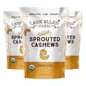 Lark Ellen Farm Organic Raw Sprouted Cashews, Unsalted, 10 oz (3-Pack)