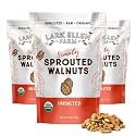 Lark Ellen Farm Organic Sprouted Walnuts, Unsalted (3-Pack), 10 oz Each