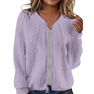 Womens Zip Up Cardigan Sweater Hoodies Long
