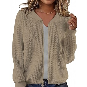 Womens Zip Up Cardigan Sweater Hoodies Long
