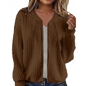 Larmliss Womens Zip Up Cardigan Sweater Hoodies