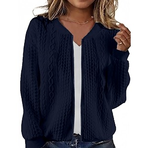 Larmliss Womens Zip Up Cardigan Sweater Hoodies