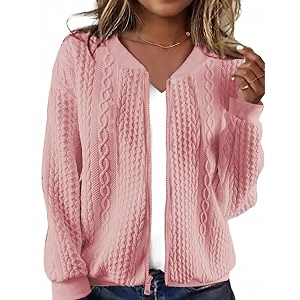Larmliss Womens Zip Up Cardigan Sweater Hoodies