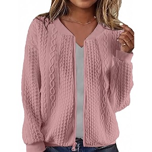 Womens Zip Up Cardigan Sweater Hoodies Long