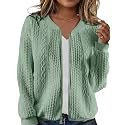 Women39s Zip Up Cardigan Sweater Hoodies Long