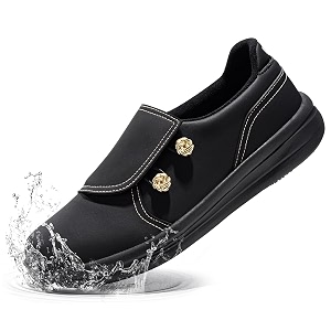 LARNMERN Mens Non Slip Chef Shoes Slip