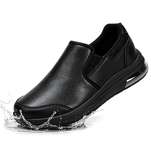 LARNMERN Mens Non Slip Chef Shoes Slip
