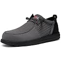 LARNMERN Slip On Steel Toe Shoes Men Loafers Work Safety Tennis Sneakers