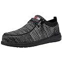 LARNMERN Slip On Steel Toe Shoes Men Loafers Work Safety Tennis Sneakers