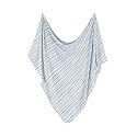 Lars &amp; Lola Baby Swaddle Blanket, Newborn Swaddle Receiving Blanket for Baby Boy and Baby Girl, Unisex Swaddle Baby Wrap, Soft Baby Blanket, Baby Essentials, 31.5 x 31.5 inches - Mint Stripe