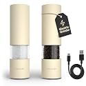 LARS NYSØM Electric Salt and Pepper Grinder Set - USB Rechargeable Mill Set