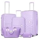 LARVENDER Luggage Sets 5 Piece, PP Hardshell Suitcase Set, Carry on Luggage Set, Expandable Travel Luggage Set with TSA Lock, Large Suitcase with Spinner Wheels for Women Men(LAVENDER/20/24/28/DB/TB)