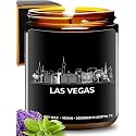 Las Vegas Candle, House Warming Las Vegas Themed Gifts for Men &amp; Women, Unique Skyline and City Souvenirs for Her, Best Sentimental Gifts for Moving Away, Ideal for Birthday, Christmas, Gift-Ready