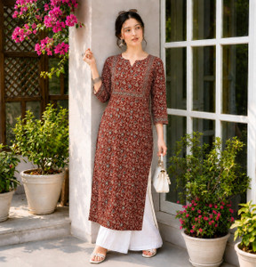 Lascaux Women Floral Print Straight Kurta