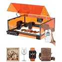 Laser Engraver 10W for DIY Maker, Small Business, 300×300mm Large Area, 20,000mm/min High-Speed Engraving Machine, 0.01mm Ultra-Precision for Wood, Metal, Leather, 360° Enclosure, Class 1 10000mW