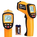 Laser Infrared Thermometer Gun - High Heat, Settable Temp Alarm, IR Temperature Reader -58F to 1742F, Industrial Surface Use