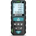 Laser Measure,RockSeed Digital Laser Distance Meter with 2 Bubble Levels,Portable M/in/Ft Unit Switching Backlit LCD and Measuring Distance/Area/Volume/Pythagorean