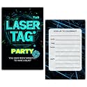 Laser Tag Party Invitation for Boys, 30 Cards With 30 Envelopes