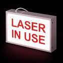 Laser in Use LED Warning Sign, 120 VAC Hardwired, Wall Mount, Metal Case