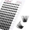Lash Clusters DIY Eyelash Extensions 144 Clusters Lashes D Curl 0.07 Natural Individual Lash Extensions Mixed Tray False Eyelashes Soft &amp; Strong Thin Band DIY at Home (F32-0.07D, 8-16mm)