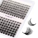 Lash Clusters DIY Eyelash Extensions 175 Clusters Lashes D Curl 0.07 Natural Individual Lash Extensions Mixed Tray False Eyelashes Soft & Strong Thin Band DIY at Home (F26+F27-0.07D, 8-16mm)