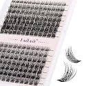 Lash Clusters DIY Eyelash Extensions 175 Clusters Lashes D Curl 0.07 Natural Individual Lash Extensions Mixed Tray False Eyelashes Soft &amp; Strong Thin Band DIY at Home (F24+F25-0.07D, 8-16mm)