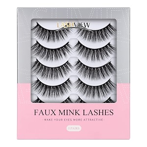 lashview false eyelashes natural fake eyelashes 3d volume eyelashes long reusable soft band 5 pairs eyelashes